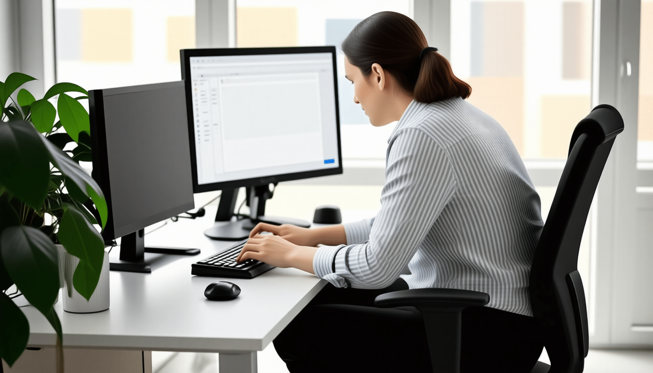 scopri l'errore di postura che il 90% delle persone commette ogni giorno alla scrivania e impara come correggerlo per migliorare il benessere e prevenire il dolore.