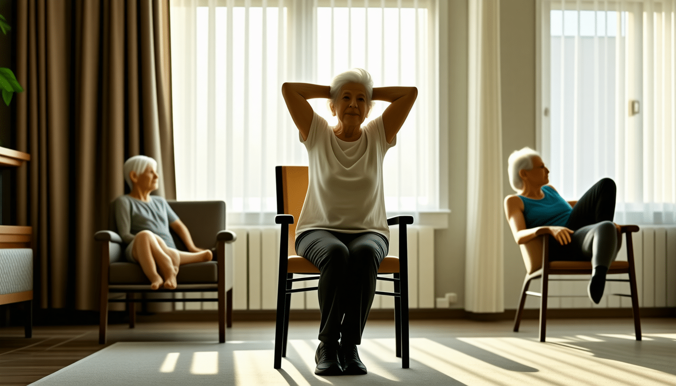 scopri 3 semplici esercizi da seduti per migliorare la mobilità dopo i 60 anni, senza bisogno di stretching intenso.